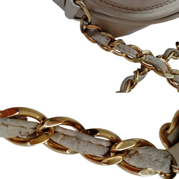 982870AM (S6) Chanel Crossbody Bag White Lambskin - Picture 7 of 11